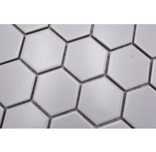 Mozaïektegel keramisch HX 085 hexagon wit mat 32,5x28,1 cm-thumb-4