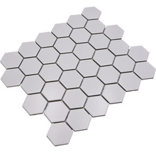 Mozaïektegel keramisch HX 085 hexagon wit mat 32,5x28,1 cm-thumb-3