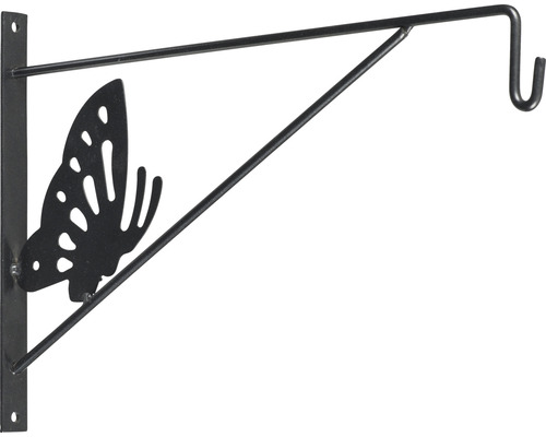 Muurhaak Decoratief met vlinder grijs 24x35 cm