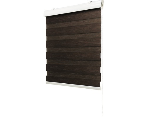 Raamrolgordijn met horizontale strepen voor lichtregeling