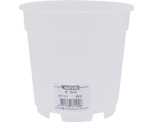 Kunststof bloempot met een diameter van 13 centimeter