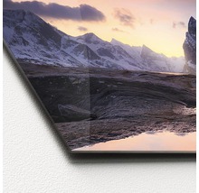 Acrylglas schilderij met berglandschap in de winter