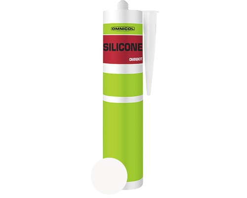 OMNICOL Omnikit silicone wit, koker 310 ml Siliconenpatroon
