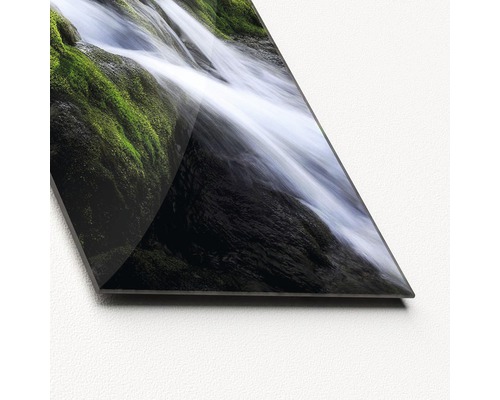 Glazen foto met watervalmotief