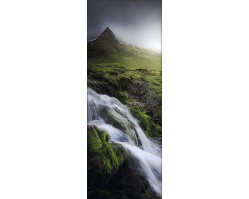 PURE LIVING Schilderij glas Waterfall & Volcano I 30x80 cm