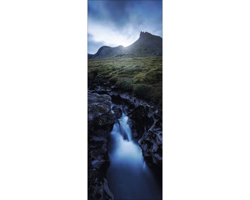 PURE LIVING Schilderij glas Waterfall & Volcano II 30x80 cm