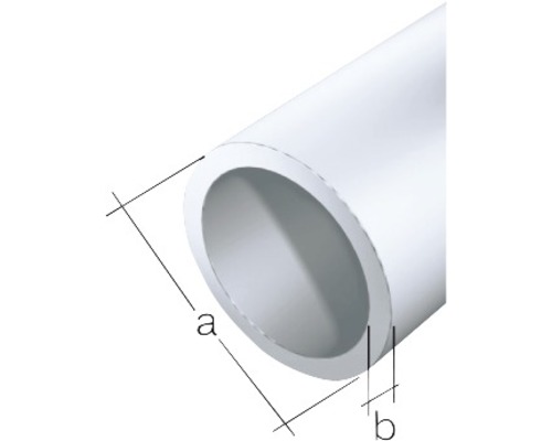 Dwarsdoorsnede van een buis met maatvoering a en b