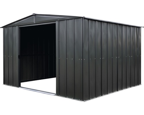 Metalen tuinhuis met schuifdeur