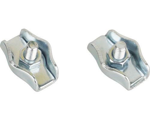 Twee draadklemmen van metaal