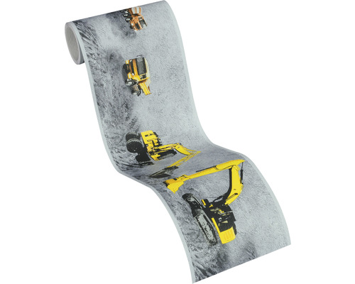 Behangrol met graafmachinemotief