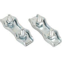 Twee draadklemmen van metaal