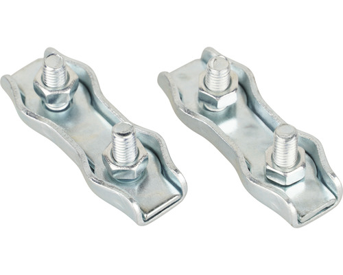 Twee draadklemmen van metaal