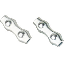 Twee draadklemmen van metaal