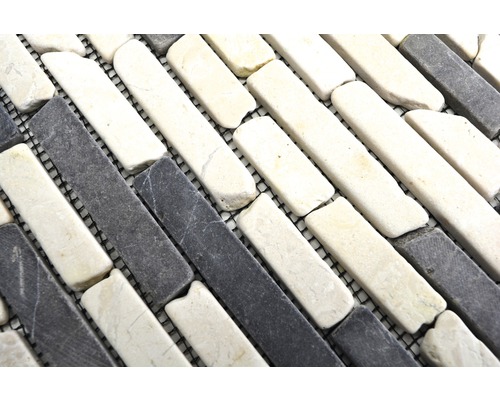 Mozaïektegel van natuursteen in langwerpige vorm