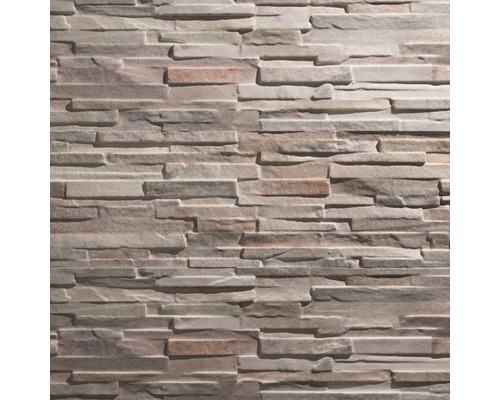 Muurdecoratie met horizontale steenelementen