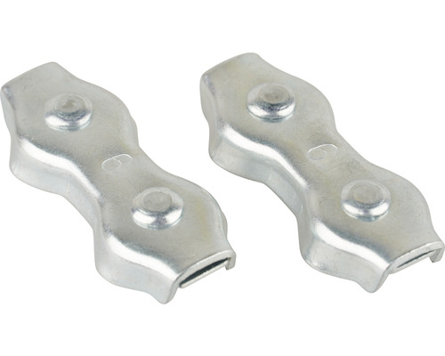 Twee draadklemmen van metaal