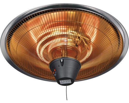 Plafond terrasverwarmer met verwarmingselement en beschermrooster