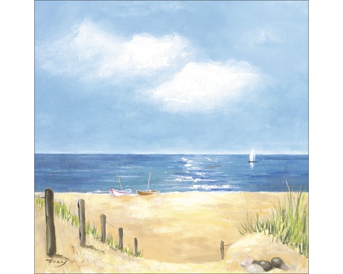 PURE LIVING Schilderij canvas Beach Atmosphere I 27x27 cm