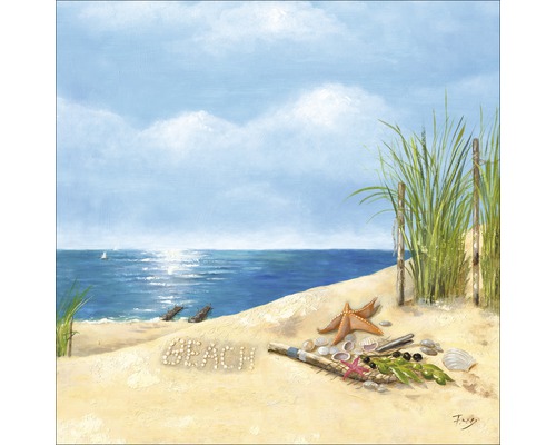 PURE LIVING Schilderij canvas Beach Atmosphere II 27x27 cm