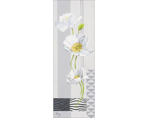 PURE LIVING Schilderij canvas White Blossoms 27x77 cm