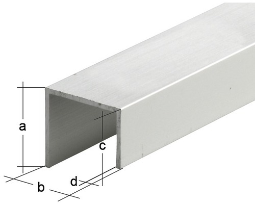 Aluminium U-profiel met maatvoering