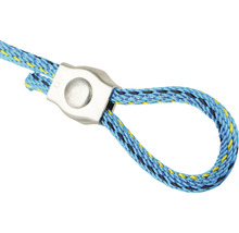 Blauw kunststof touw met metalen gesp