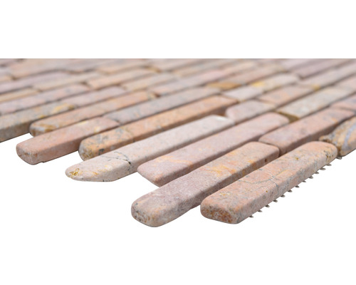 Mozaïektegels van natuursteen in langwerpige vorm