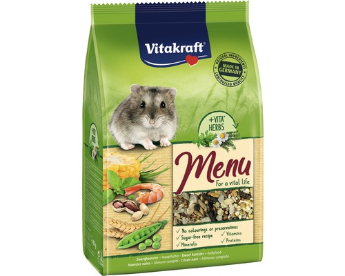 VITAKRAFT Knaagdierenvoer, menu voor dwerghamsters 400 gr Vitakraft dwerghamster voer in zak
