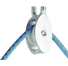 Katrol met blauw touw