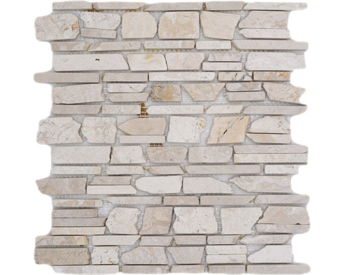 Mozaïektegel natuursteen MOS Brick 200 beige 30,5x30,5 cm
