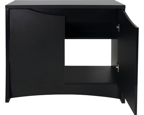 Wastafelonderkast met twee deuren en een plank