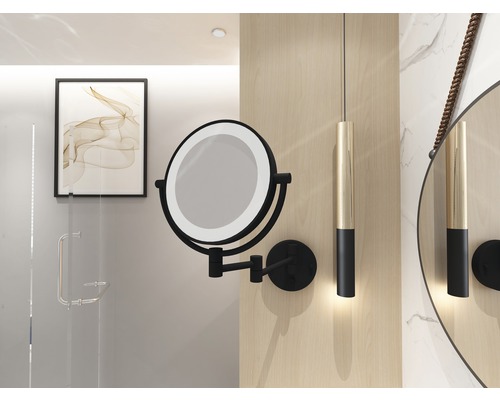 LED Cosmeticaspiegel muur montage Beau Ø 20 cm