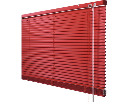 SOLUNA Aluminium verduisterende jaloezie 25 mm rood 50x170 cm