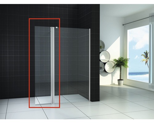 Douchescherm met transparant glas in een badkamer