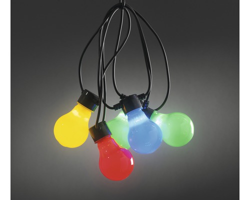 KONSTSMIDE Kerstverlichting LED feestverlichting 10 lampjes gekleurd 4,5 m Lichtsnoer met veelkleurige lampen