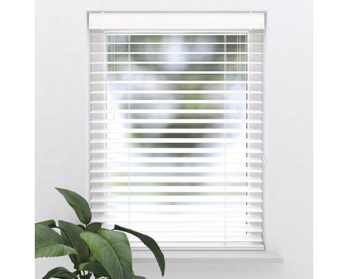 Venster met horizontale jaloezieën voor lichtregulering