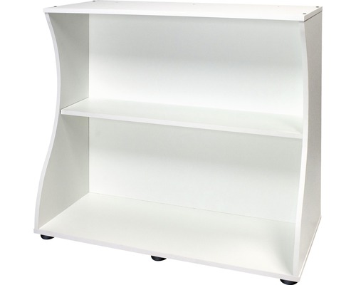 Witte kast met twee planken voor gebruik binnenshuis