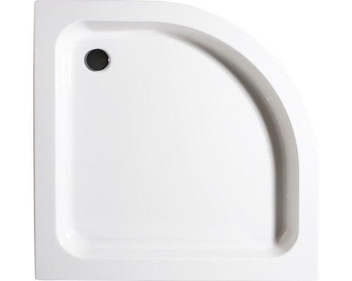 Kwartronde douchebak van sanitairacryl