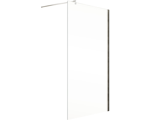 Glazen douchewand met stabilisatiestang