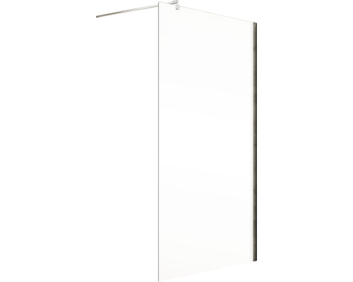 Glazen douchewand met stabilisatiestang