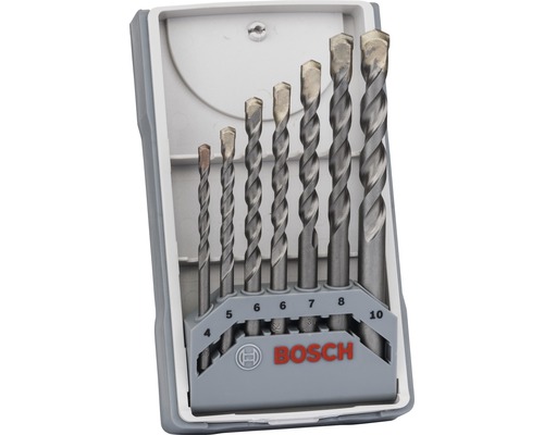 Bosch steenboor set met verschillende maten in opbergdoos