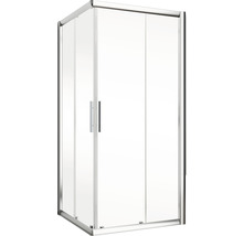 Hoekdouche met helder glas en frame