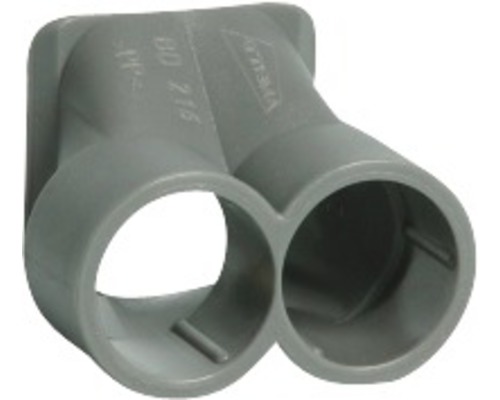 ATTEMA Buisinvoer voor inbouwdoos dubbel 16 mm grijs, 3 stuks