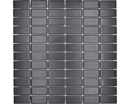 Mozaïektegel keramisch ST395 zwart mat 30x30 cm