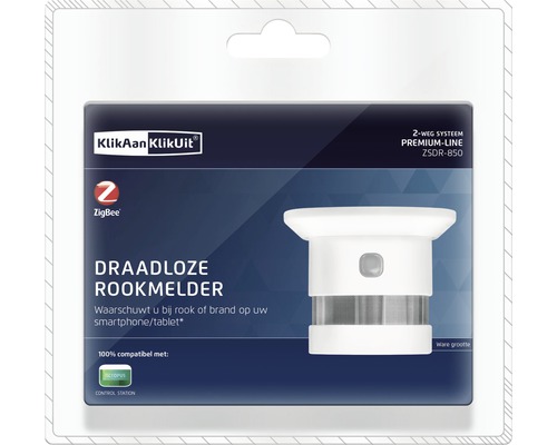Draadloze rookmelder in verpakking