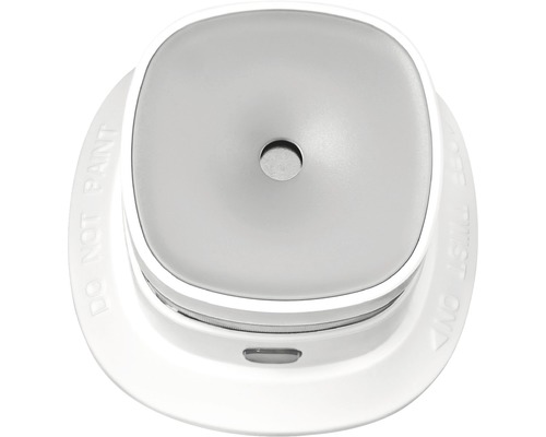 Plafondlamp met ronde basis en vierkante lampenkap