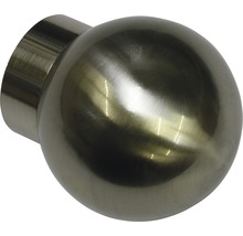 GARDINIA Windsor eindknop bal rvs-optiek ø 25 mm 2 stuks