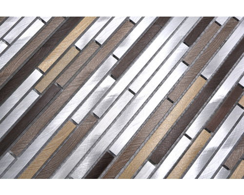 Mozaïektegel met hout- en metaaleffect