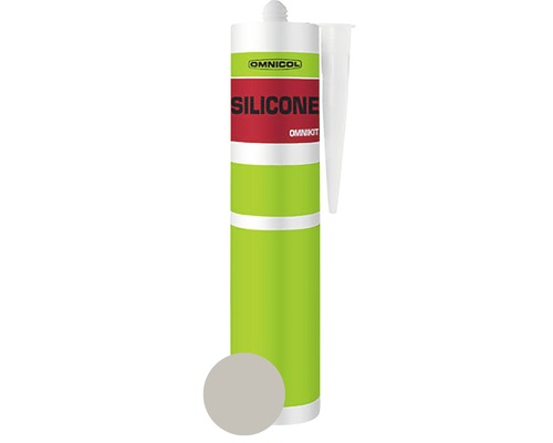 OMNICOL Omnikit silicone manhattan grijs, 310 ml Omnicol Silicone Omnikit patroon