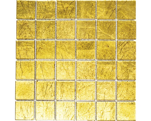 Mozaïektegel glas Chrystal XCM 8GO25 goud 30x30 cm